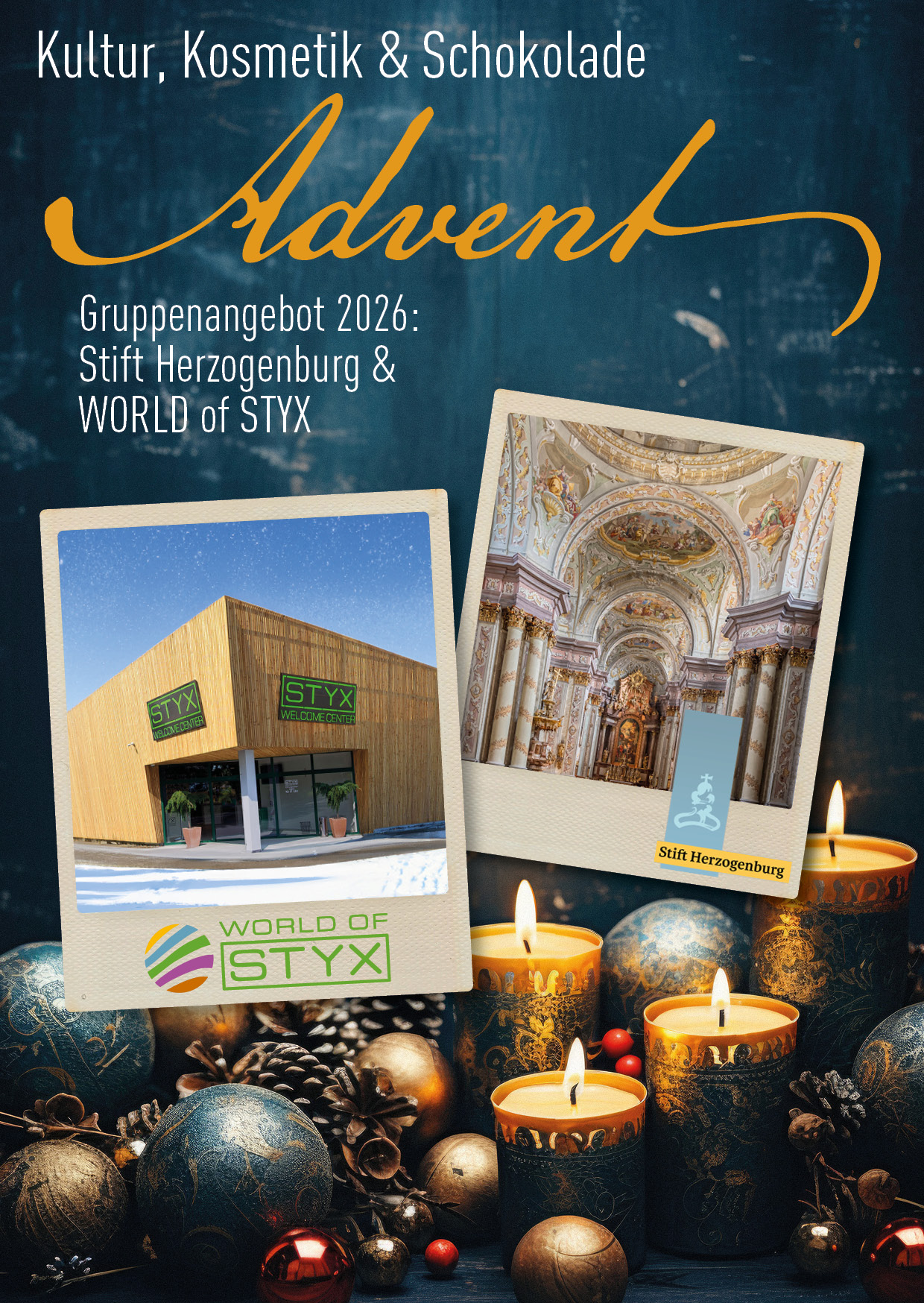 Gruppenangebot 2026: Stift Herzogenburg & WORLD of STYX